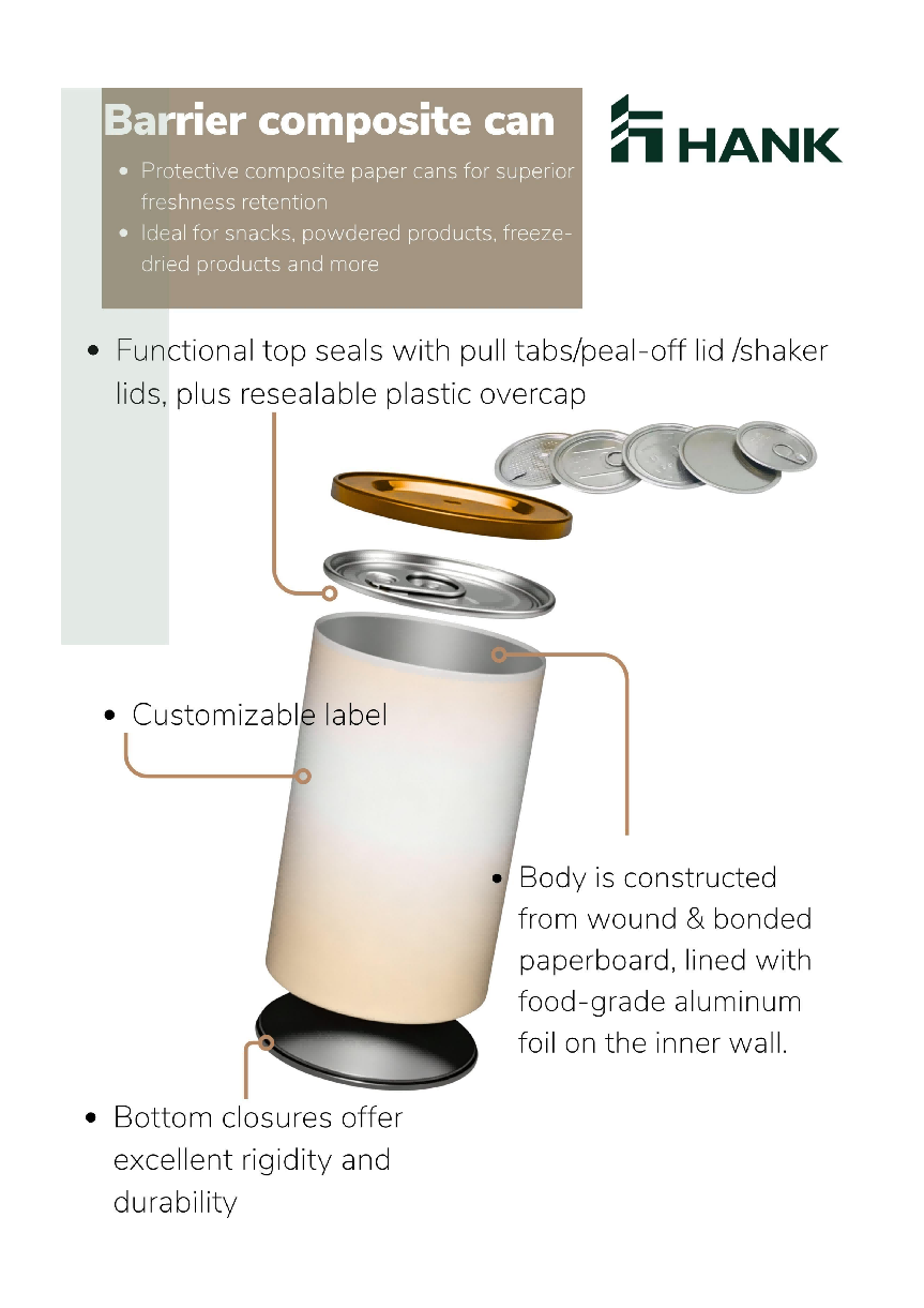 Paper Can for Matcha Packaging Tea or Coffee Packaging Can